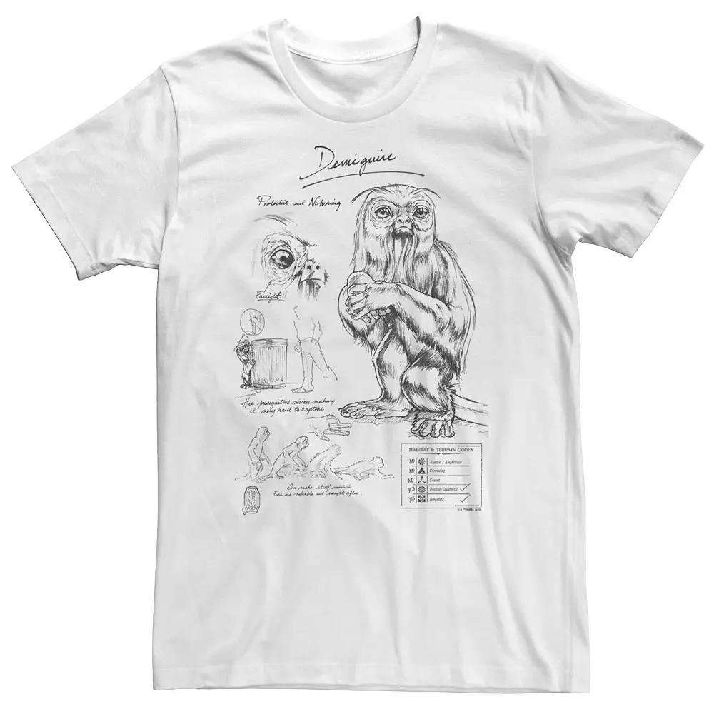 Big & Tall Fantastic Beasts - Grindelwald Demiguise Study Notebook Sketch Tee, Men's,  Product Image