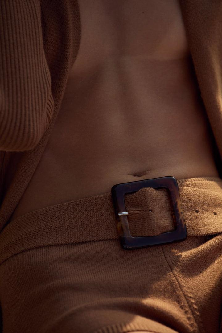 Ellie Knit Short — CAMEL Product Image