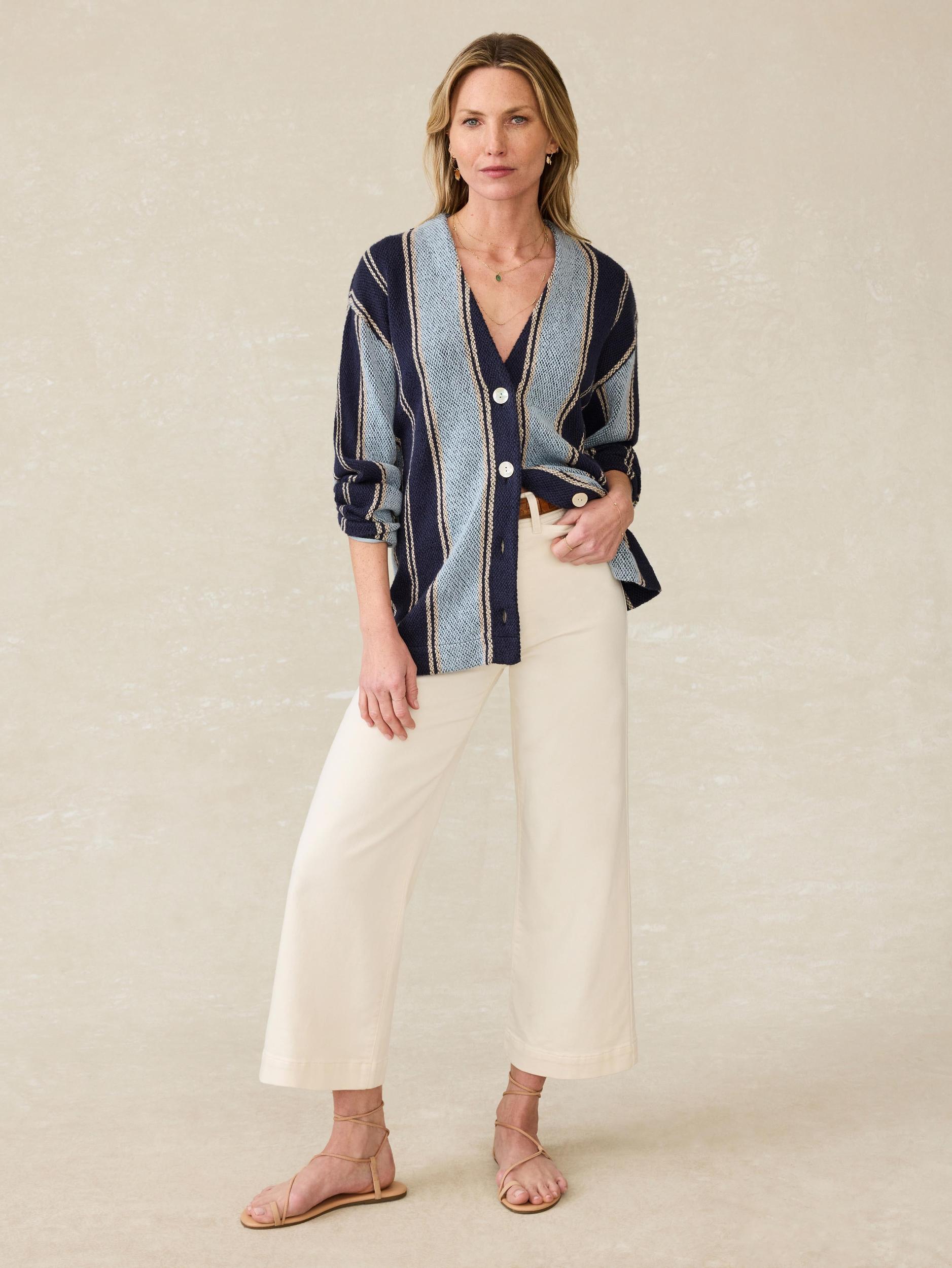 Dockside Cardigan - Tide Line Stripe Female Product Image
