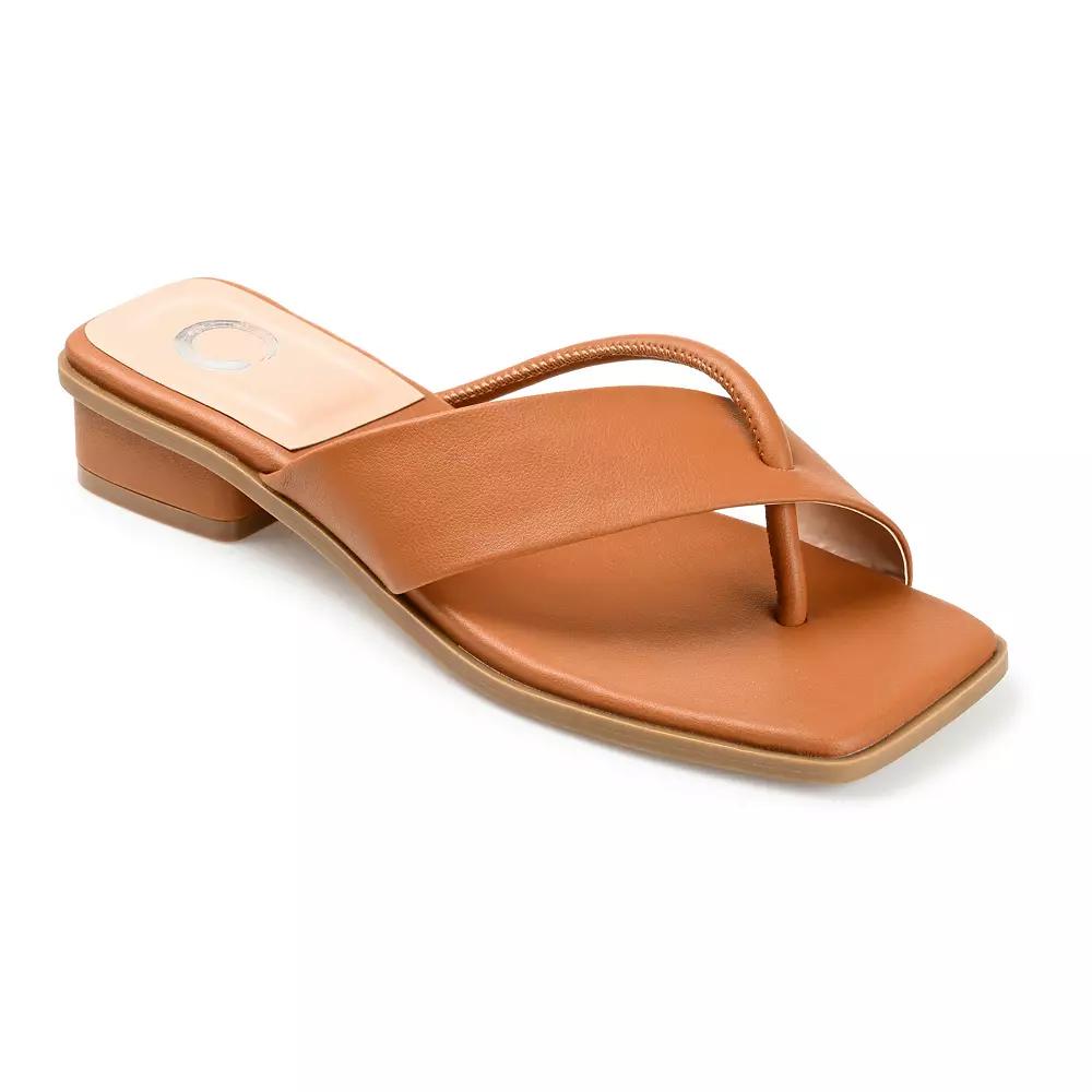 Journee Mina Women's Heeled Thong Sandals,  Product Image
