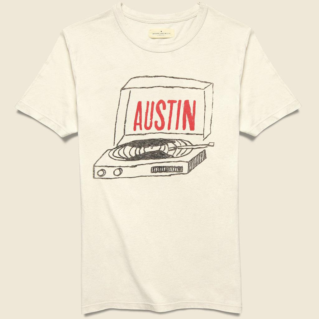 Austin Record Tee - Vintage White Product Image