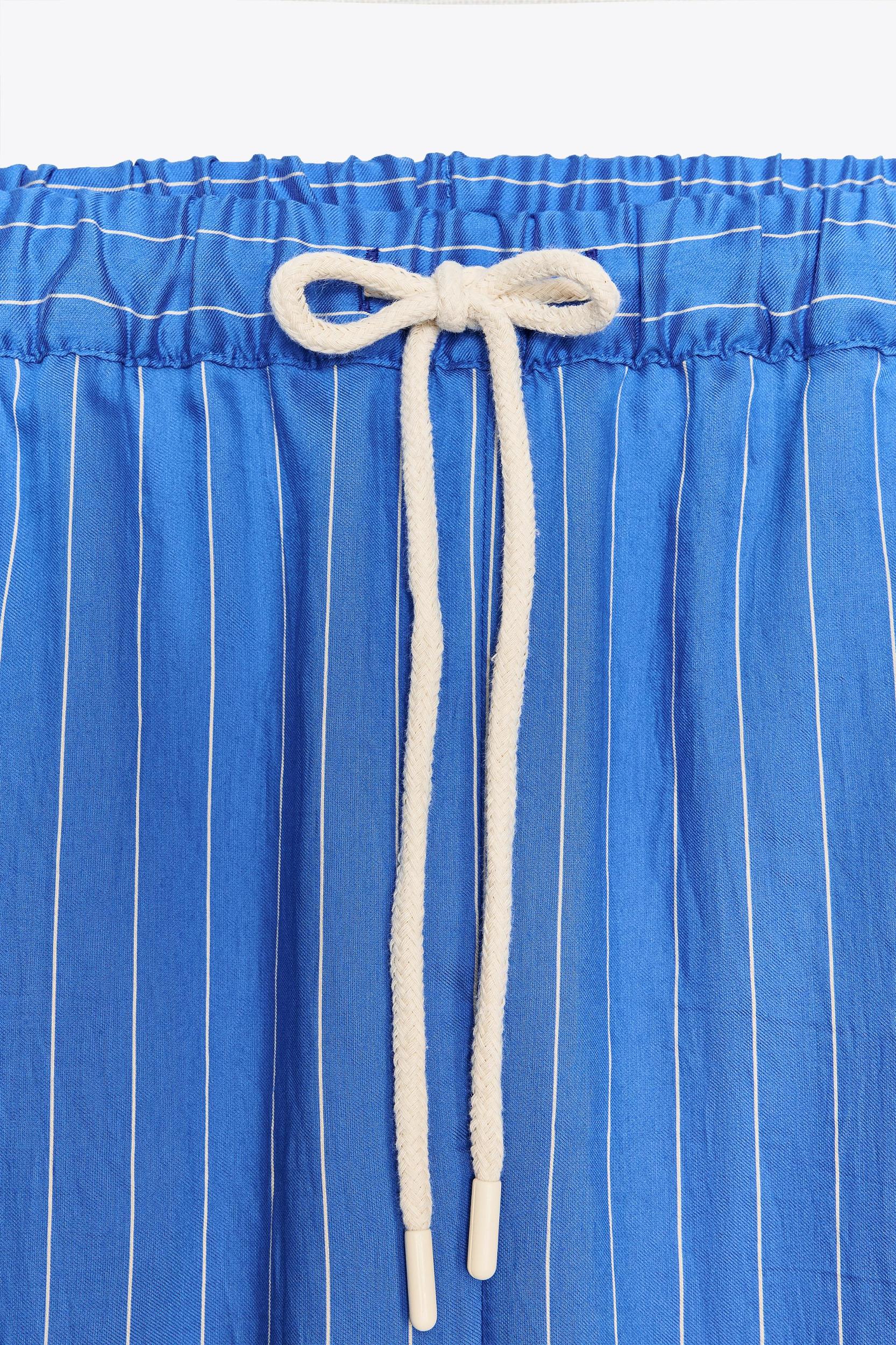 STRIPED PAJAMA PANTS ZW COLLECTION Product Image