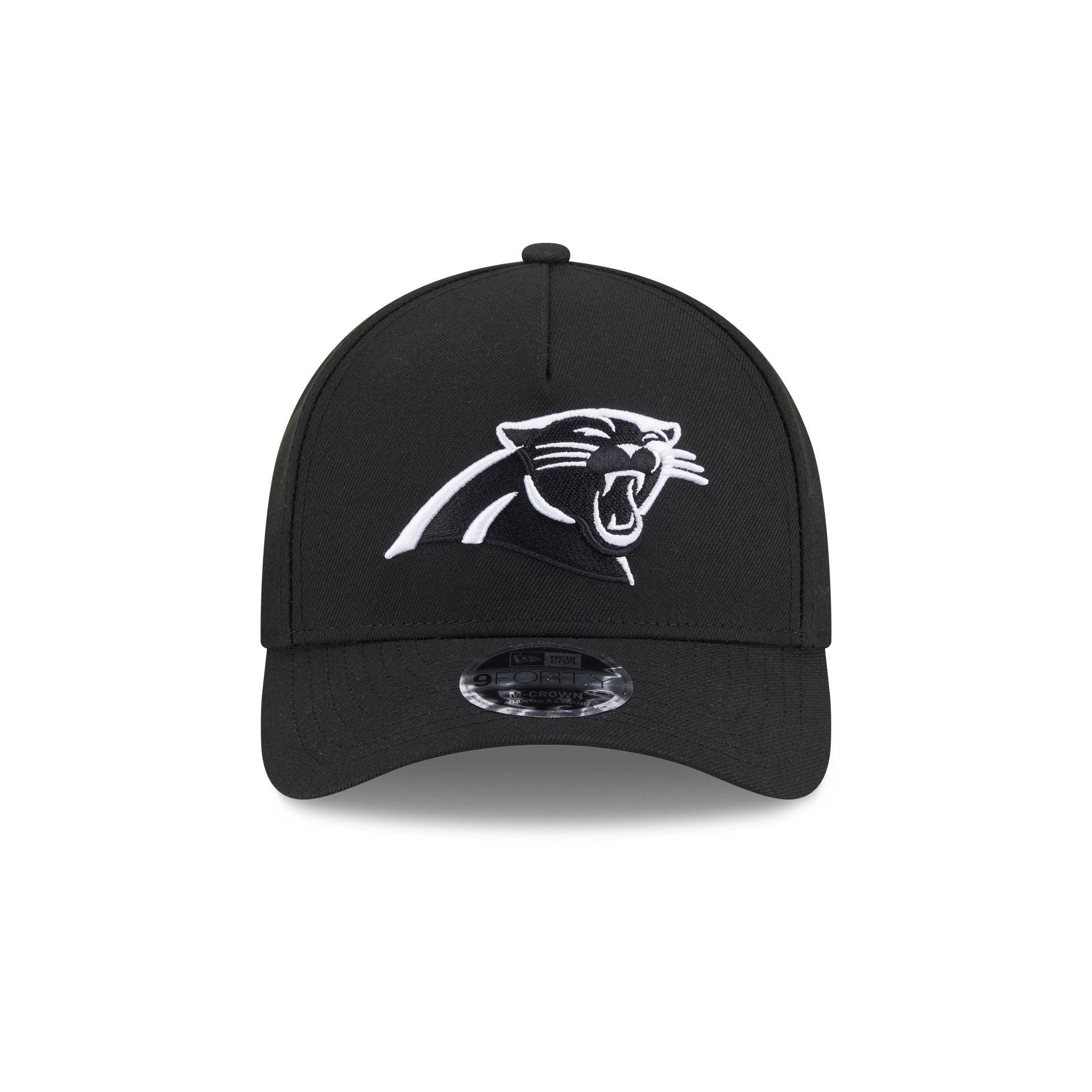 Carolina Panthers Black & White 9FORTY M-Crown A-Frame Snapback Hat Male Product Image