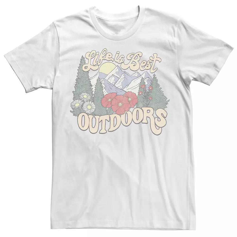 Men's Life Is Best Outdoors Mountain Forest Tee,  Product Image
