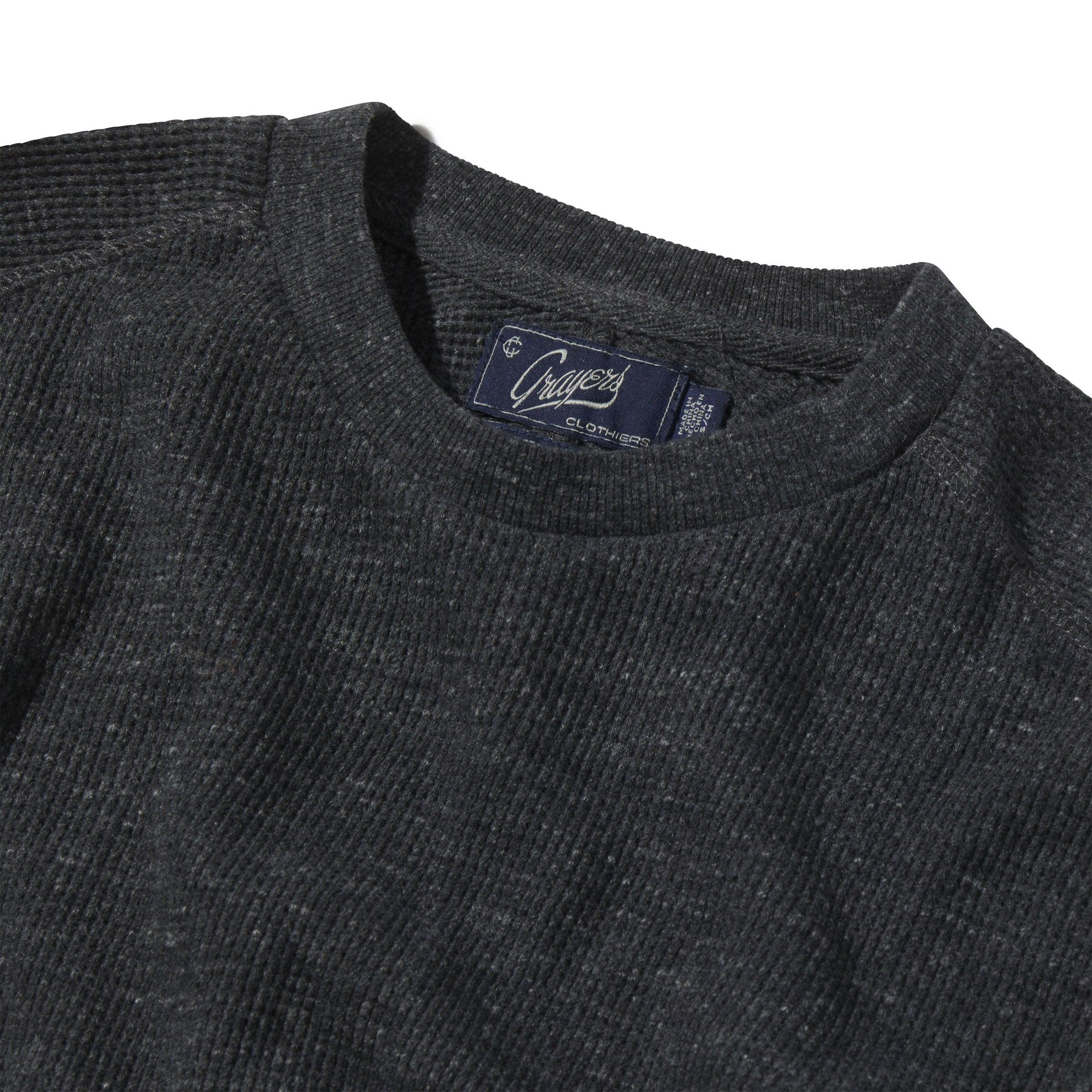 New Spencer Waffle Crew - Charcoal Product Image