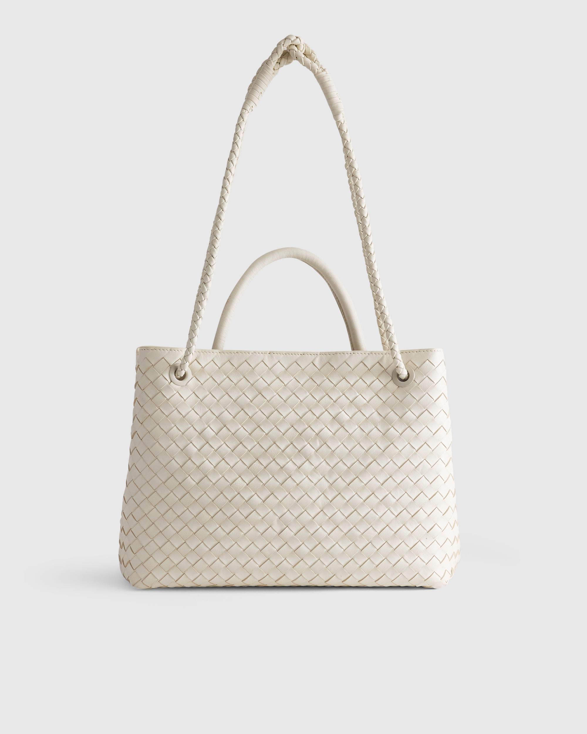 Quince | Women's Italian Leather Handwoven Satchel Product Image