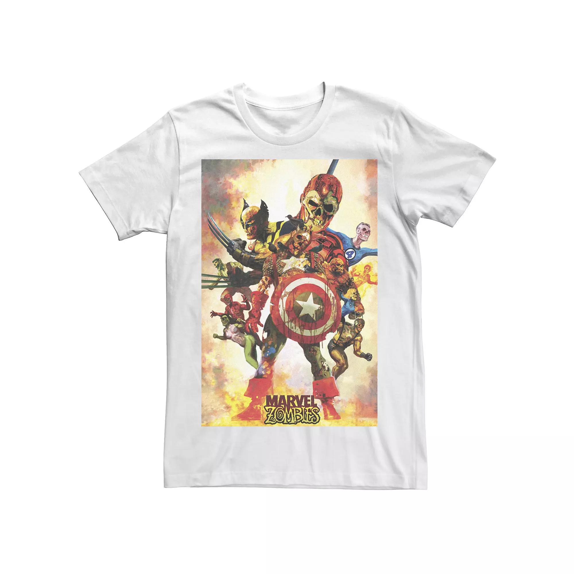 Men's Marvel Zombies Group Shot Poster Graphic Tee,  Product Image