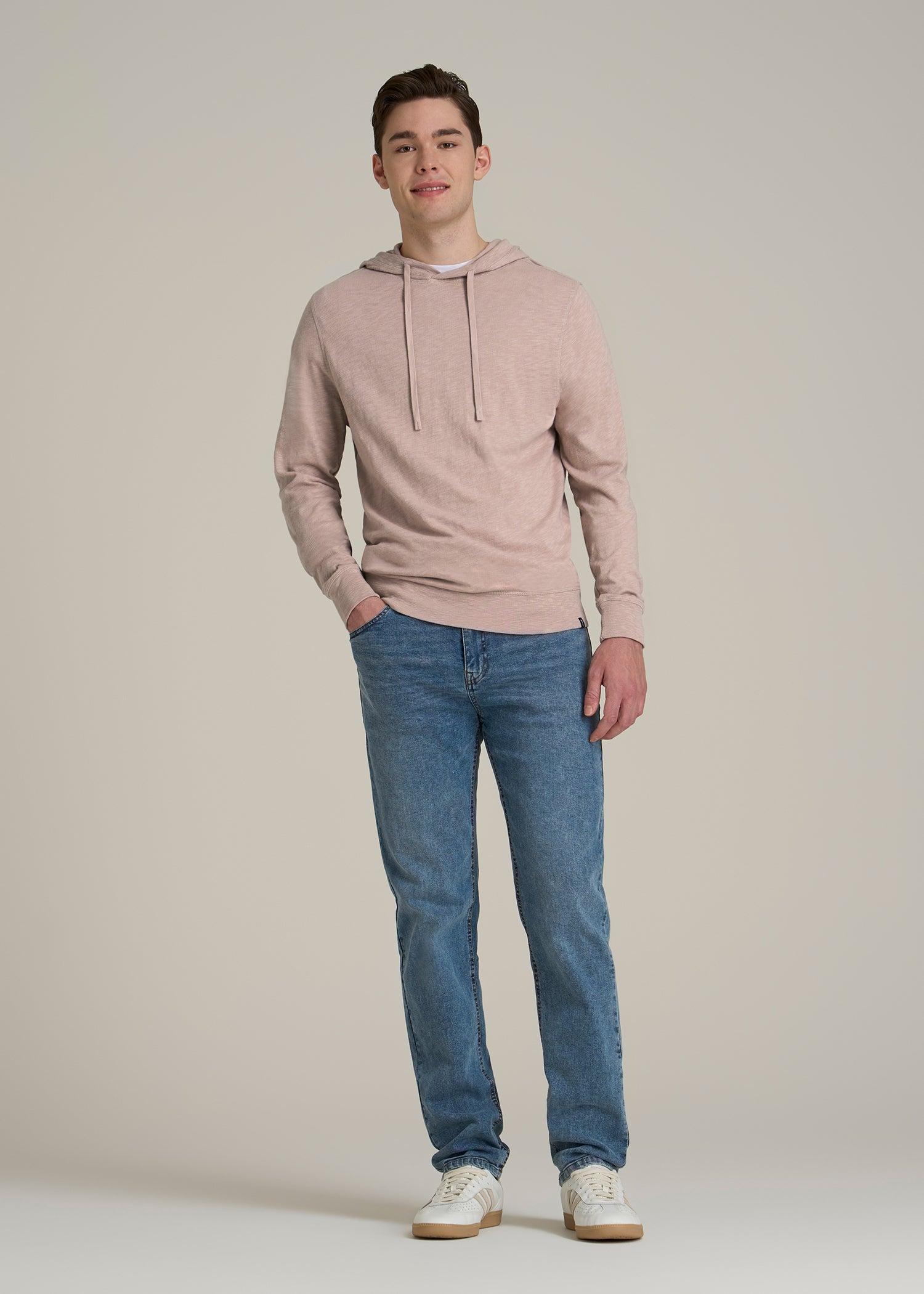 Sunwashed Slub Pullover Men's Tall Hoodie in Desert Rose Male Product Image