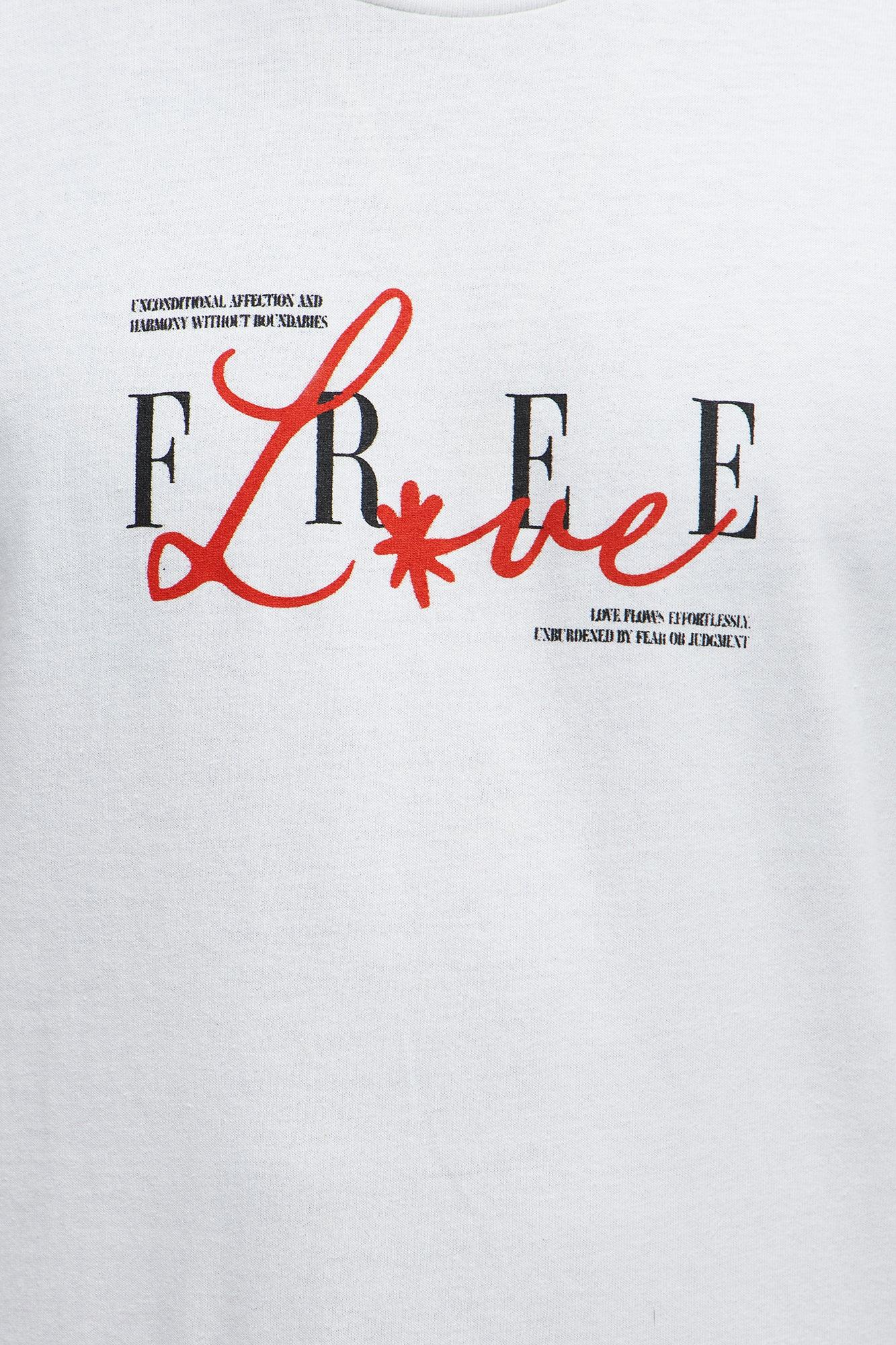 Free Love Dove Short Sleeve Tee - White Product Image