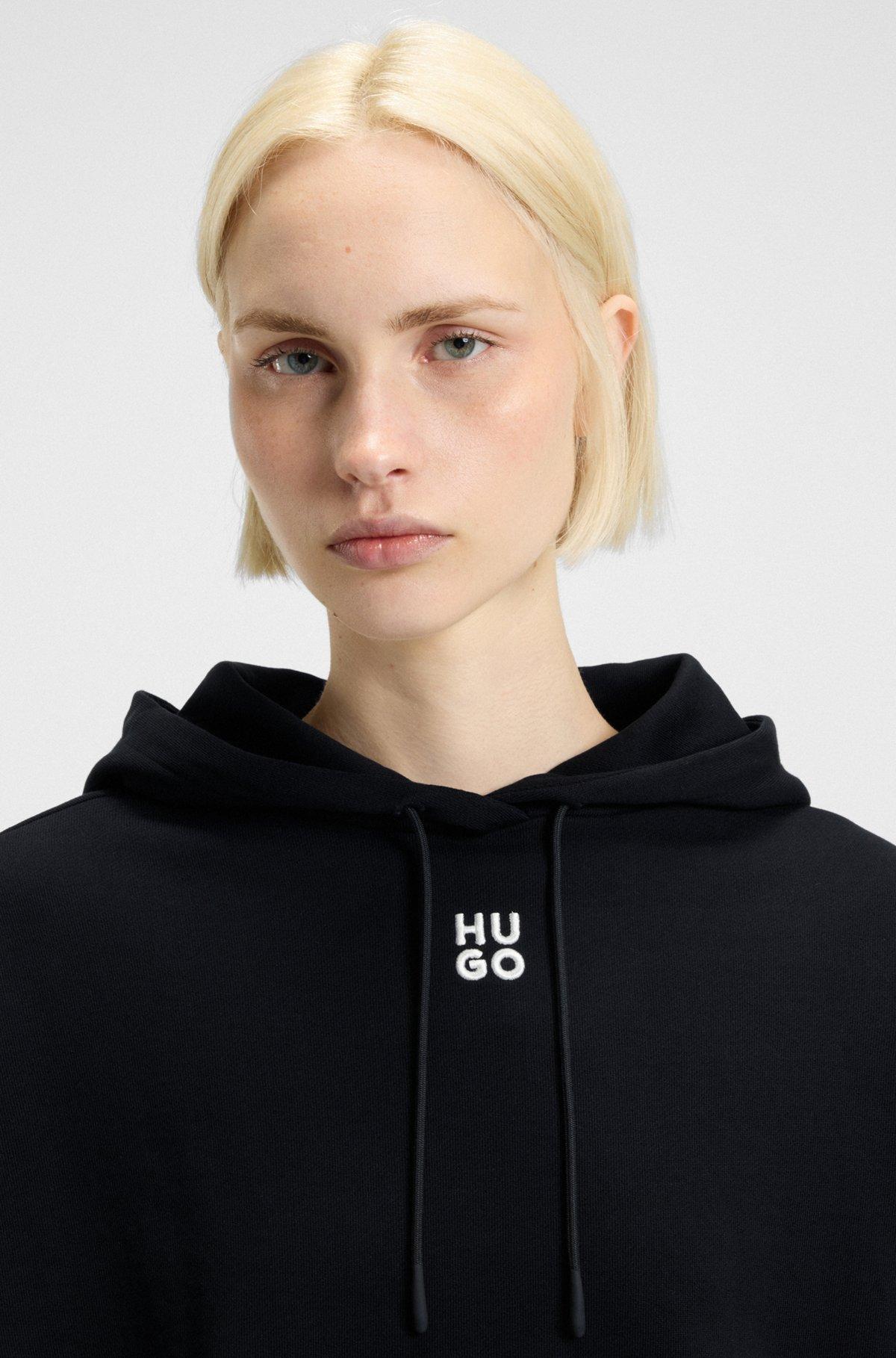 Stacked-logo hoodie in cotton terry Product Image