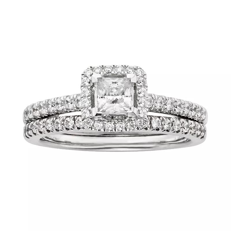 The Regal Collection IGL Certified Diamond Frame Engagement Ring Set in 14k White Gold (1 ct. T.W.), Women's, Size: 5 Product Image