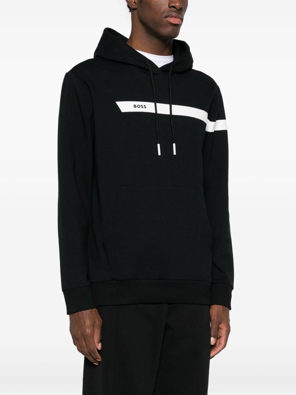 logo-print cotton blend hoodie Product Image