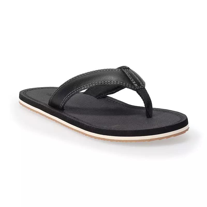 Sonoma Goods For Life® Colson Men's Thong Sandals, Size: Large 10/11, Black Product Image