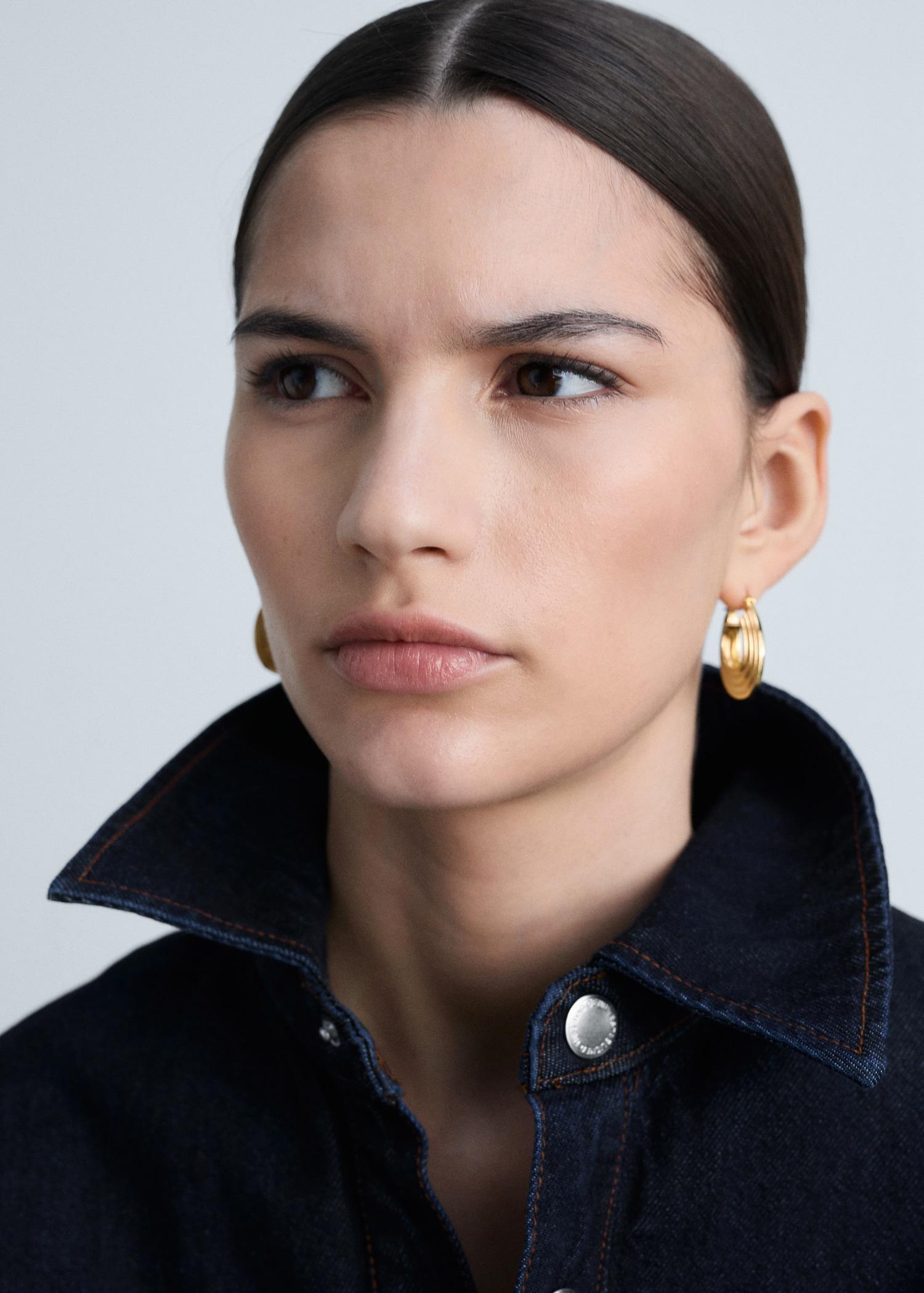 Rinse-wash denim jumpsuit with belt - Women | MANGO USA Product Image