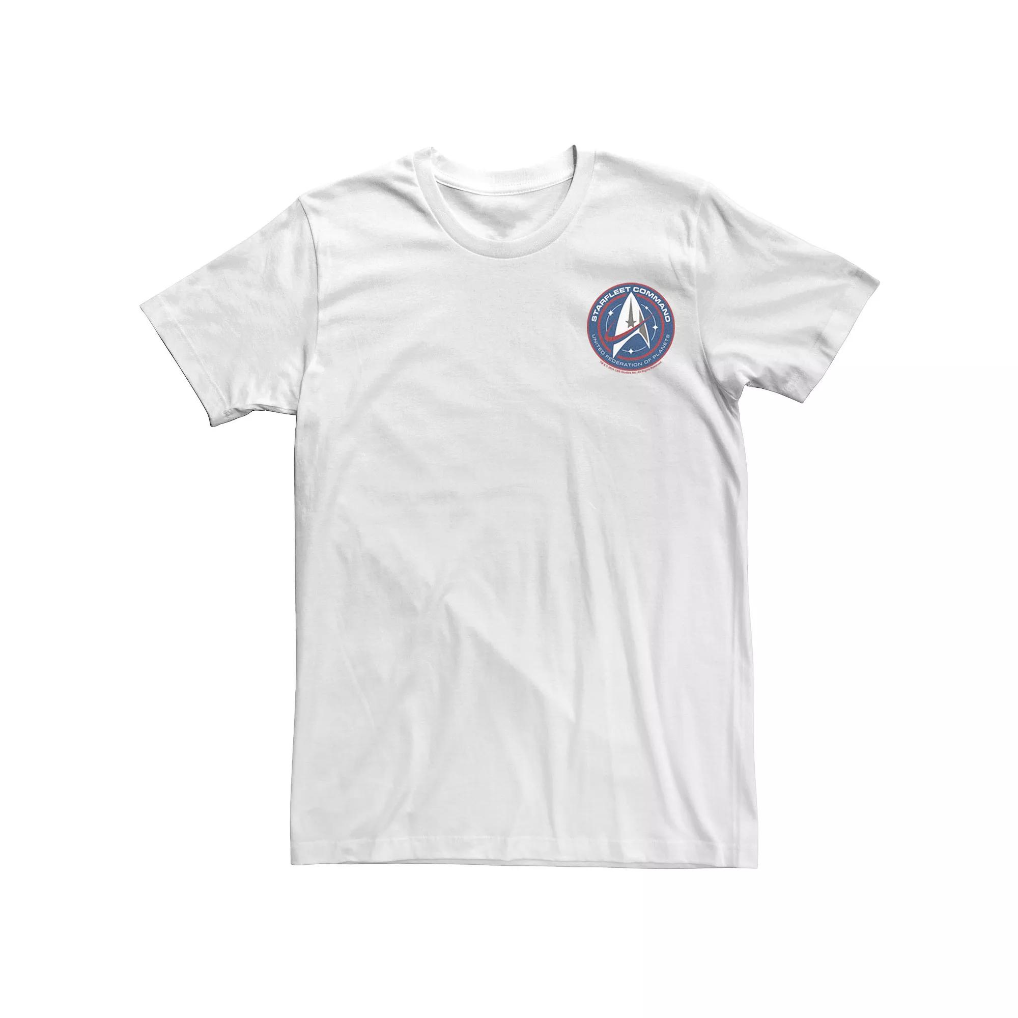 Men's Star Trek Discovery Blue and Red Federation of Planets Logo Tee,  Product Image