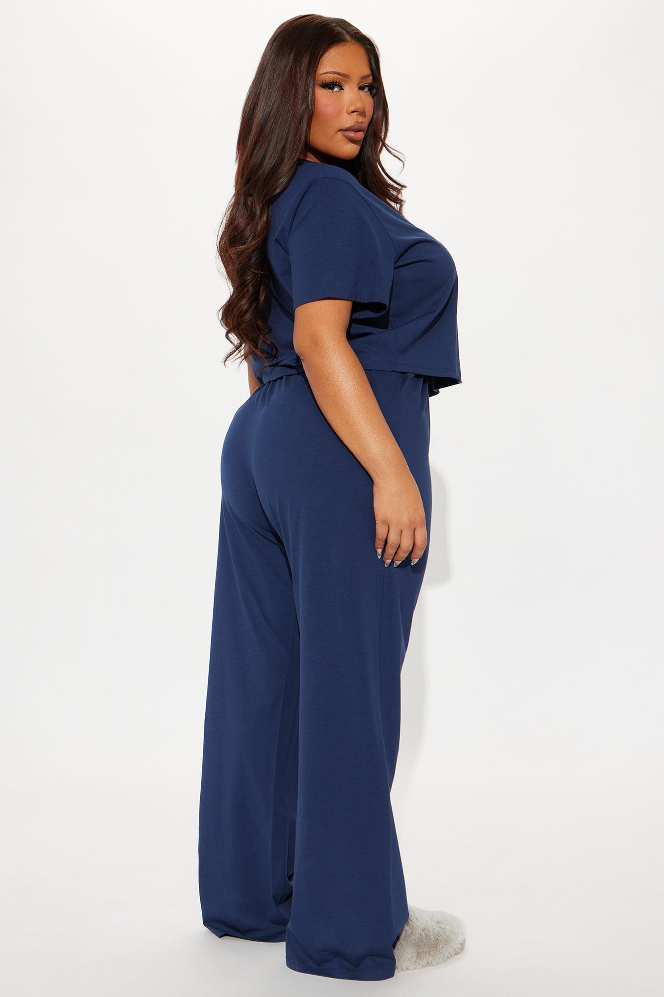 FN Mood PJ Pant Set - Navy Female Product Image