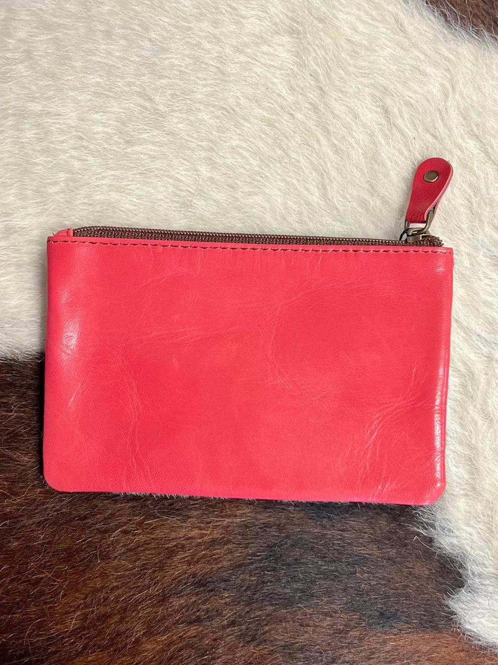 Vance Triple Zip Leather Coin Pouch -3 colors Product Image