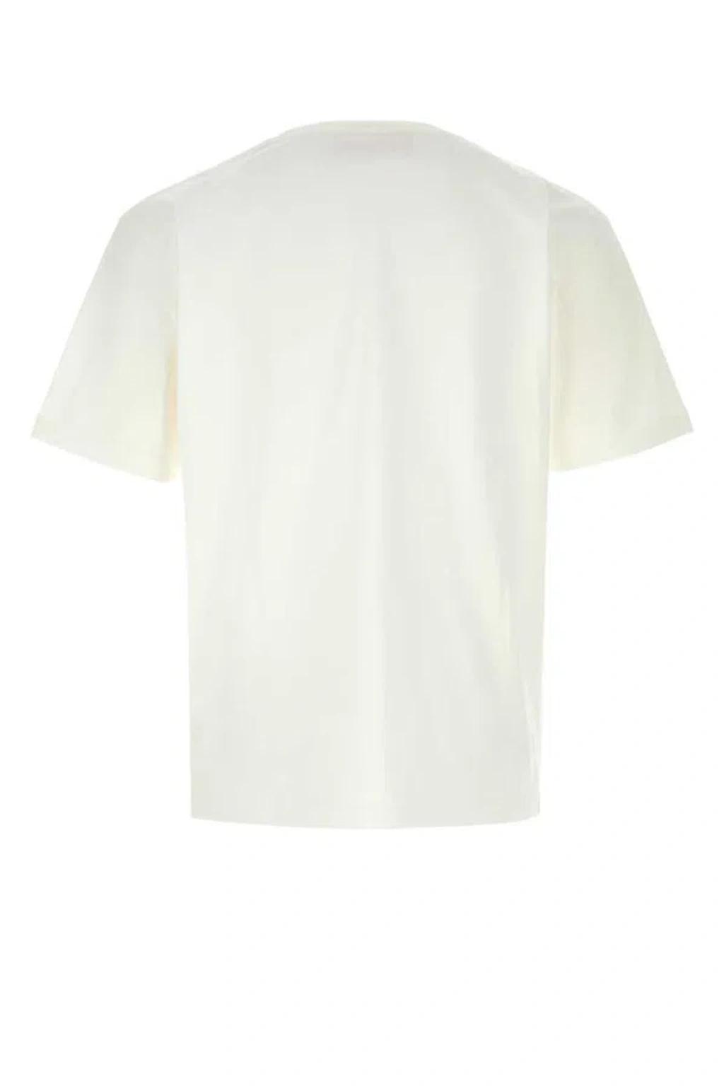 VALENTINO Cotton Crew Neck T-shirt With Graphic Print In White Product Image