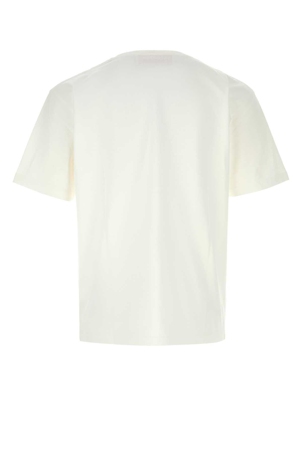 VALENTINO Cotton Crew Neck T-shirt With Graphic Print In White Product Image