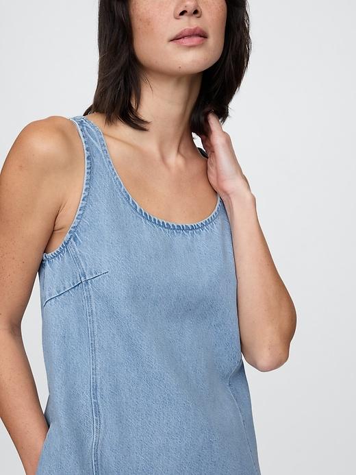 UltraSoft Denim Mini Shift Dress Product Image