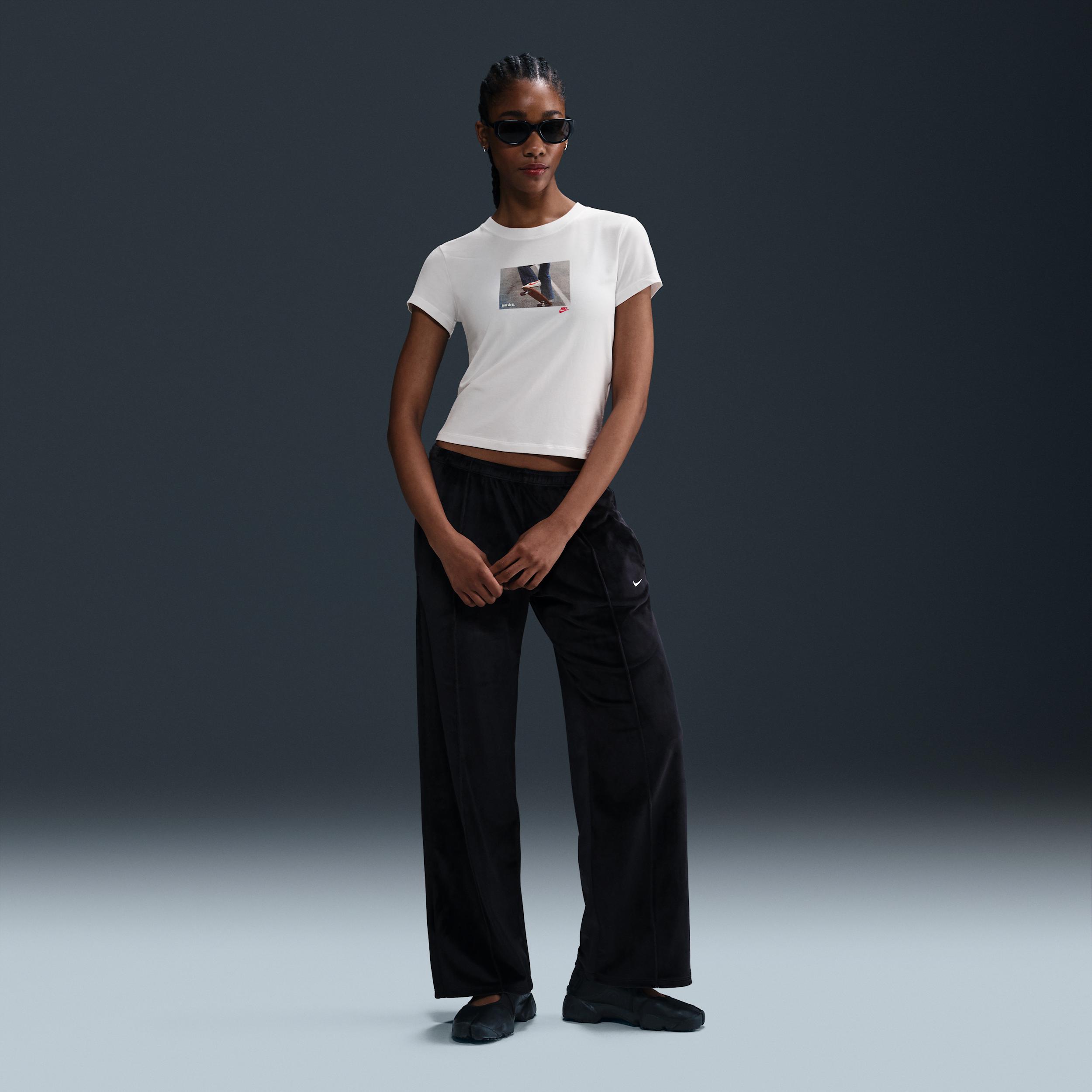 Women's Nike Sportswear Chill Knit Slim Cropped T-Shirt Product Image