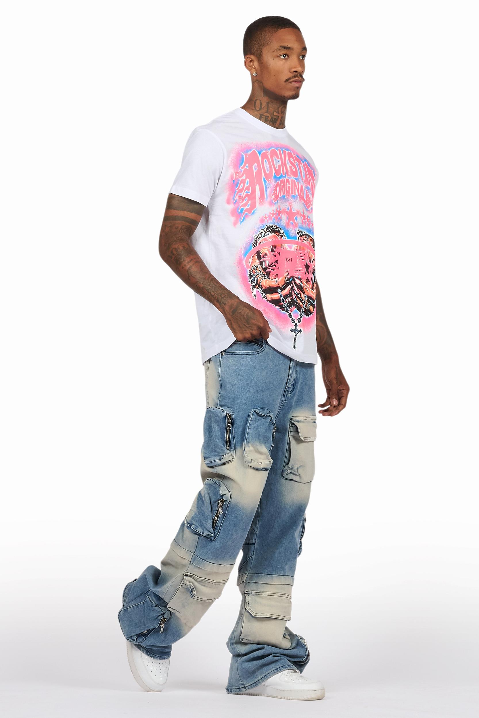 Pocketeer Tint Baggy Cargo Fit Jean Male Product Image