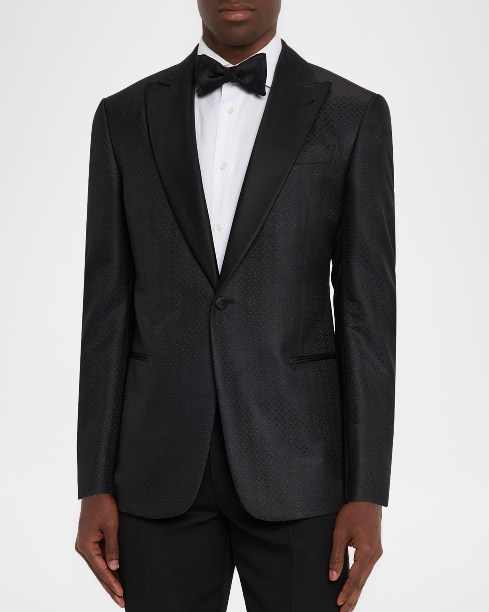 Men's Honeycomb Satin Peak Lapel Dinner Jacket Product Image