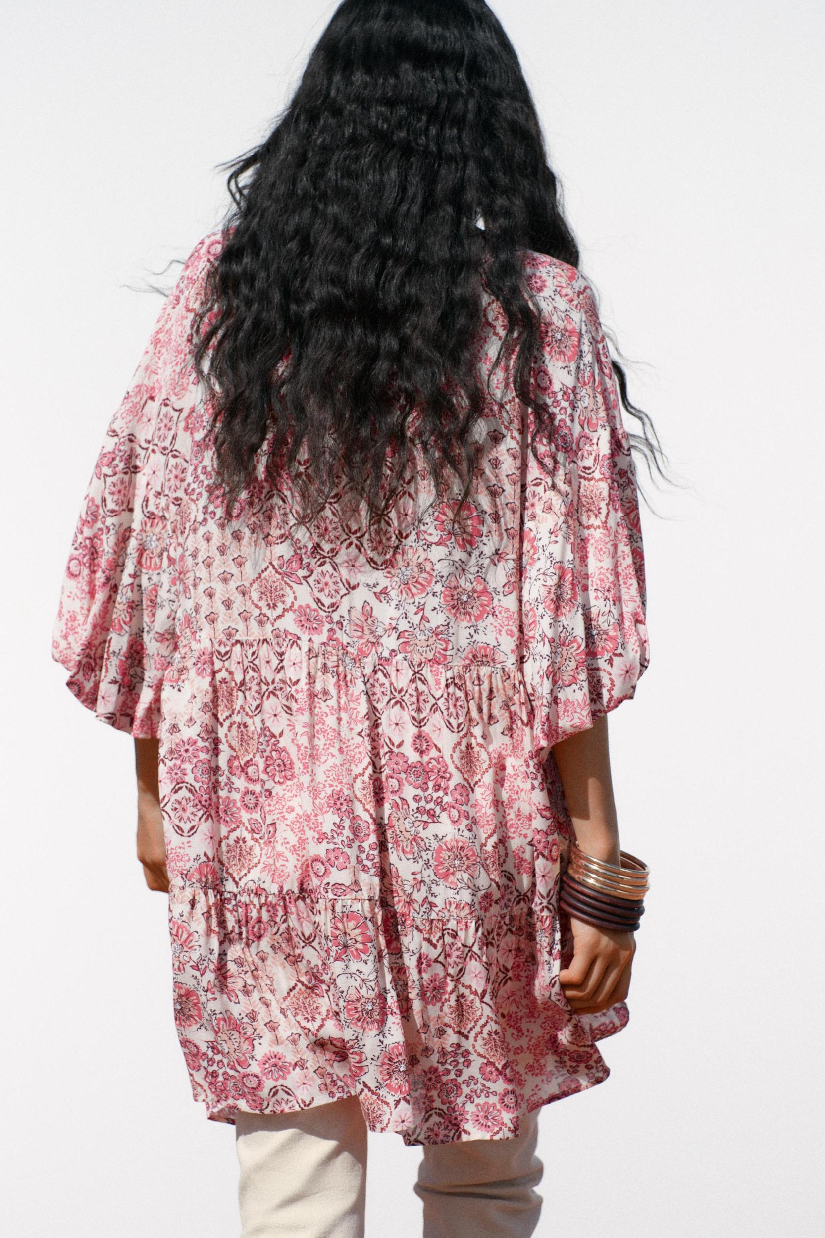 PUFF SLEEVE PRINT DRESS Product Image