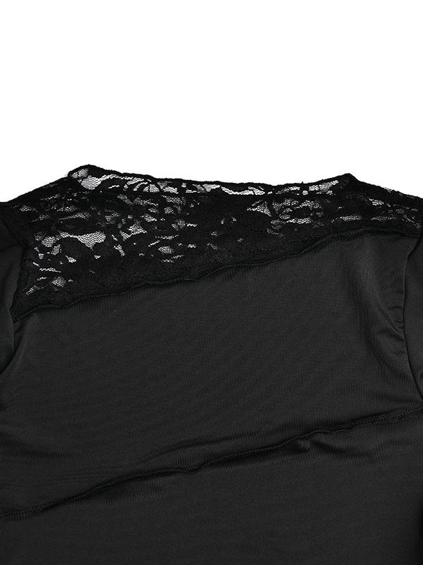 Paneled Long Sleeve Mesh Tee Product Image