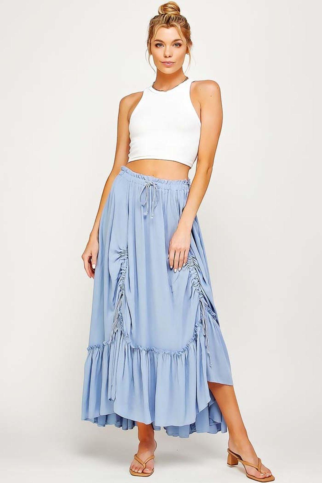 Convertible Skirt Dress Ruched Pleated Product Image