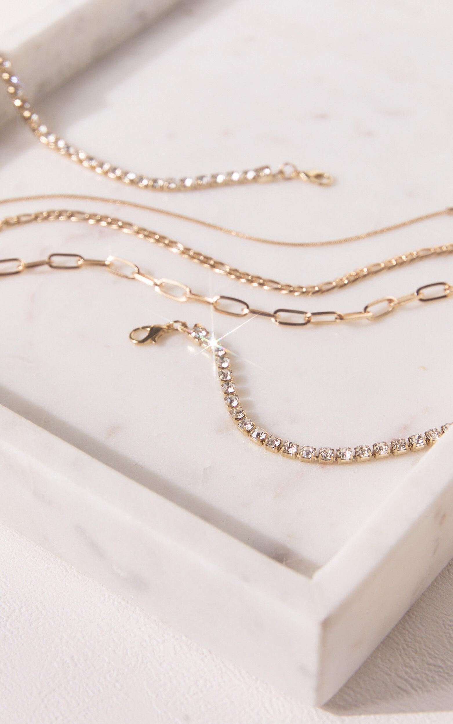 Kaitlin Bracelet - Multipack Tennis Bracelet in Gold Product Image