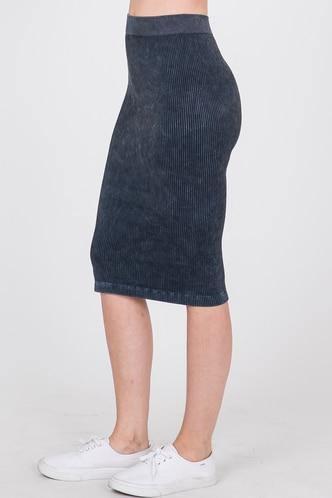 Maya's Place Ribbed Midi Skirt Product Image