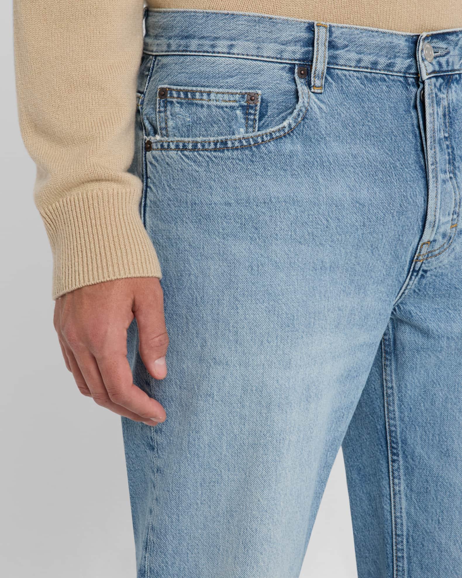 Men's Relaxed Cotton Denim Jeans Product Image