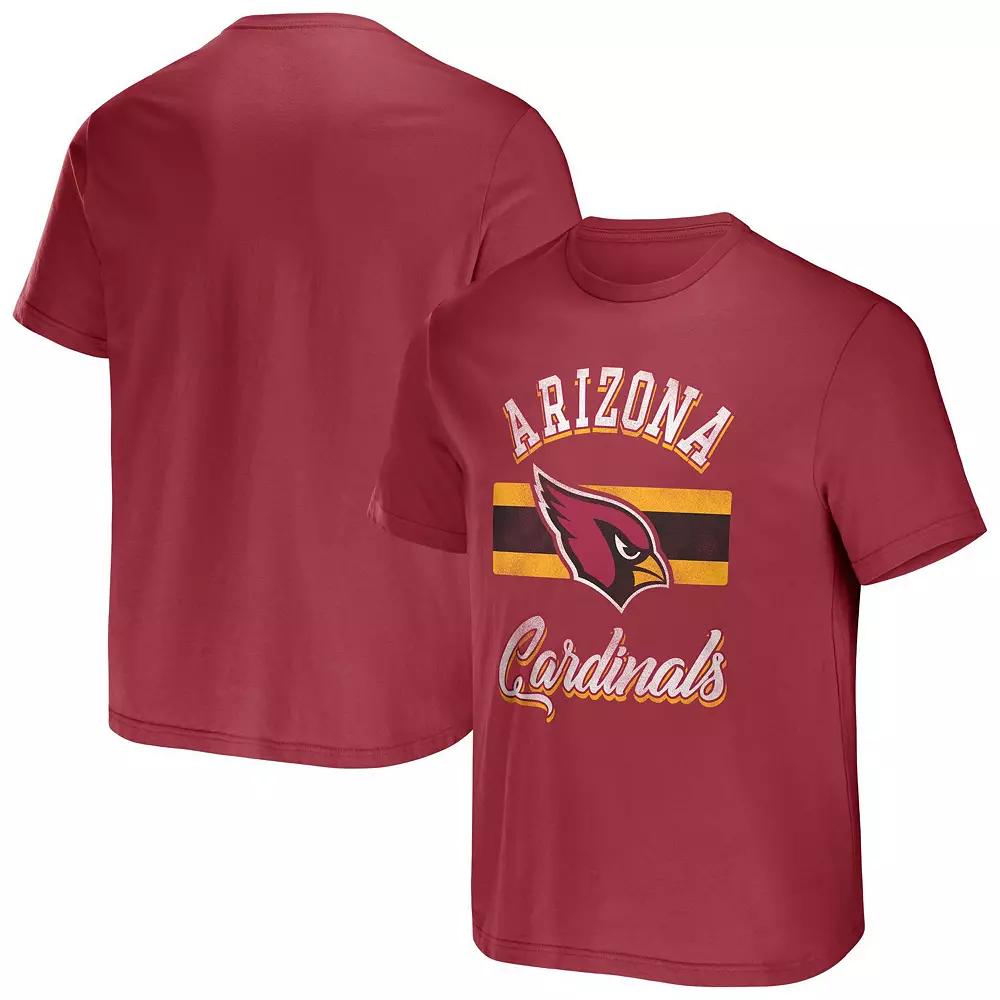 Men's NFL x Darius Rucker Collection by Fanatics Cardinal Arizona Cardinals Stripe T-Shirt,  Product Image