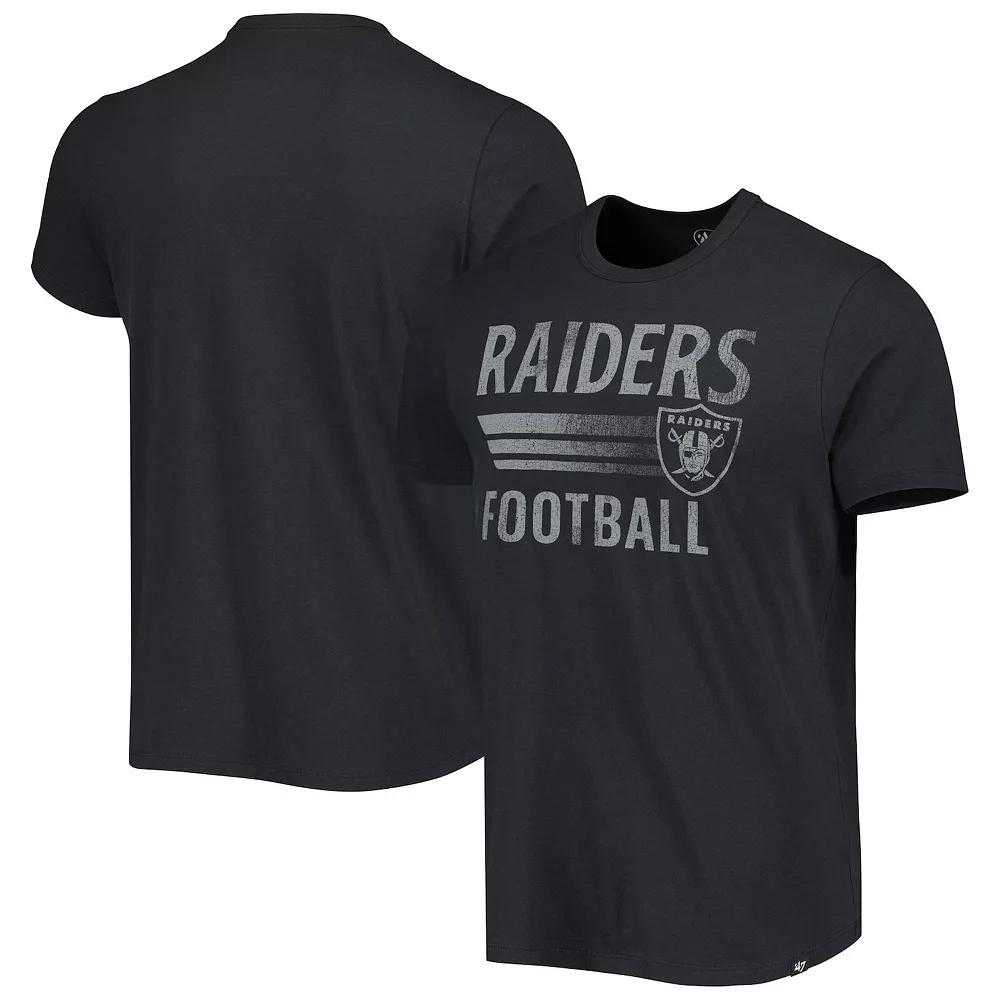 Men's '47 Black Las Vegas Raiders Wordmark Rider Franklin T-Shirt,  Product Image