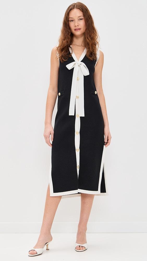 English Factory Knit Midi Dress With Ribbon Tie | Shopbop Product Image