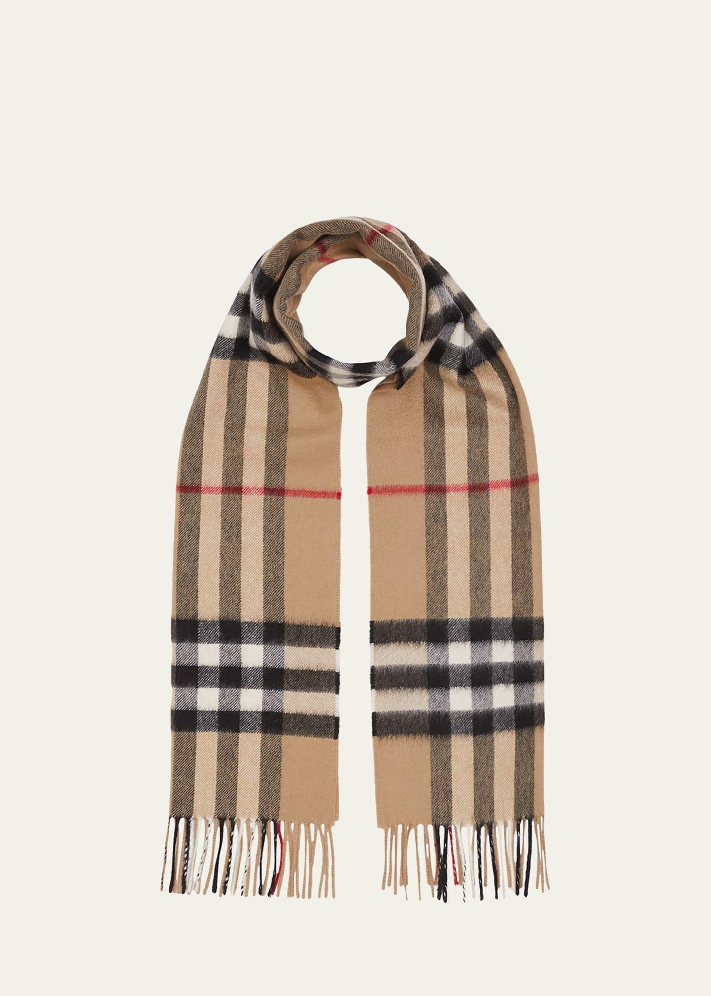 Mens The Classic Giant Check Cashmere Scarf Product Image