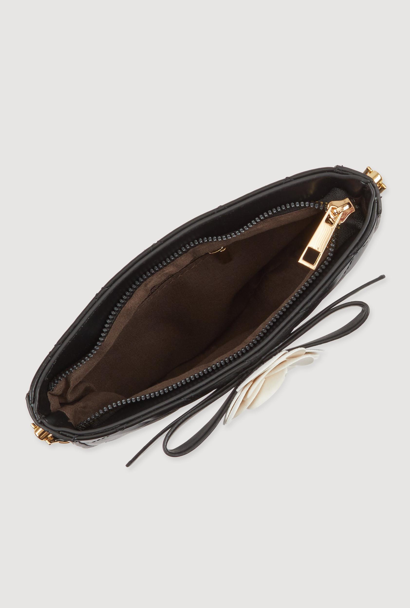 Flower Bow Detail Quilted Crossbody Bag Unisex Product Image