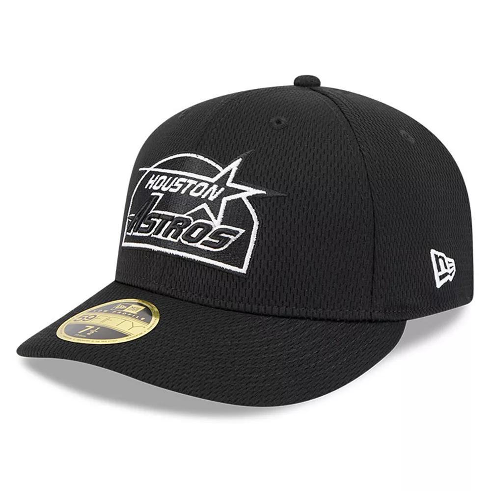 Men's New Era Black Houston Astros 2025 MLB Clubhouse Low Profile 59FIFTY Fitted Hat,  Product Image