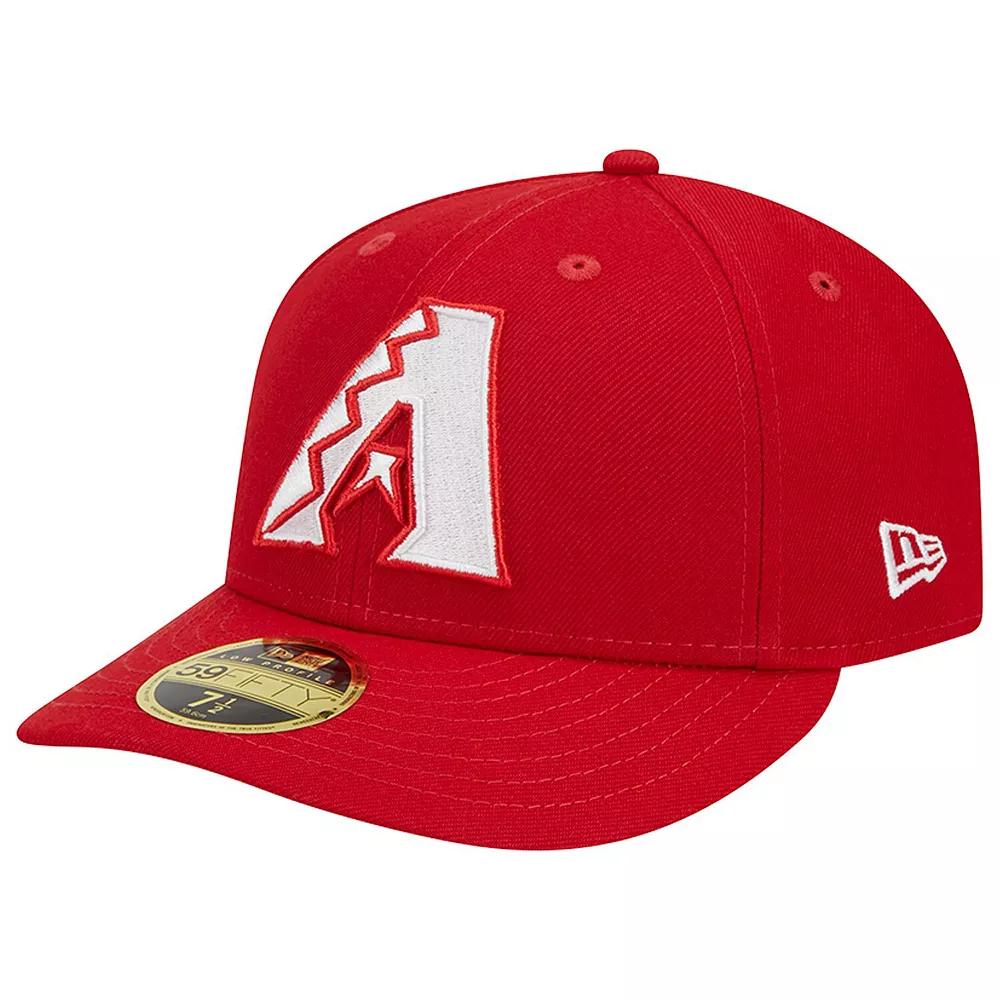 Men's New Era Scarlet Arizona Diamondbacks Low Profile 59FIFTY Fitted Hat, Size: 8, Red Product Image