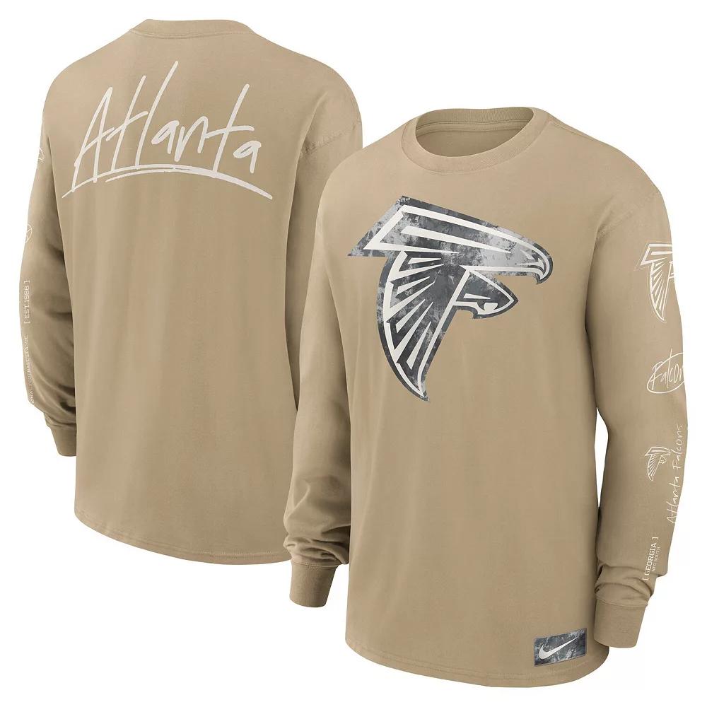 Men's Nike Tan Atlanta Falcons Essential Statement Max90 Long Sleeve T-Shirt, Size: Medium, Team Product Image