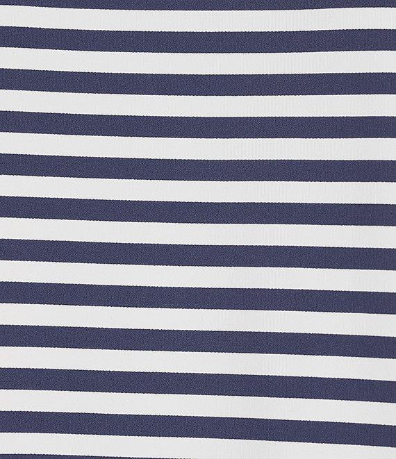 J.McLaughlin Ace Knit Stripe Print Quarter Zip Mock Neck Long Sleeve Pullover Product Image