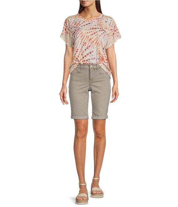 NYDJ Briella Stretch Denim Mid Rise Lift Tuck® Roll Cuff Shorts Product Image