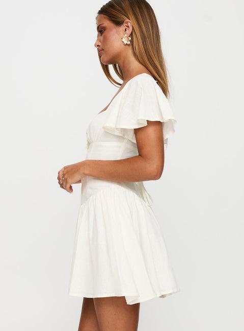 Forever More Mini Dress White Product Image