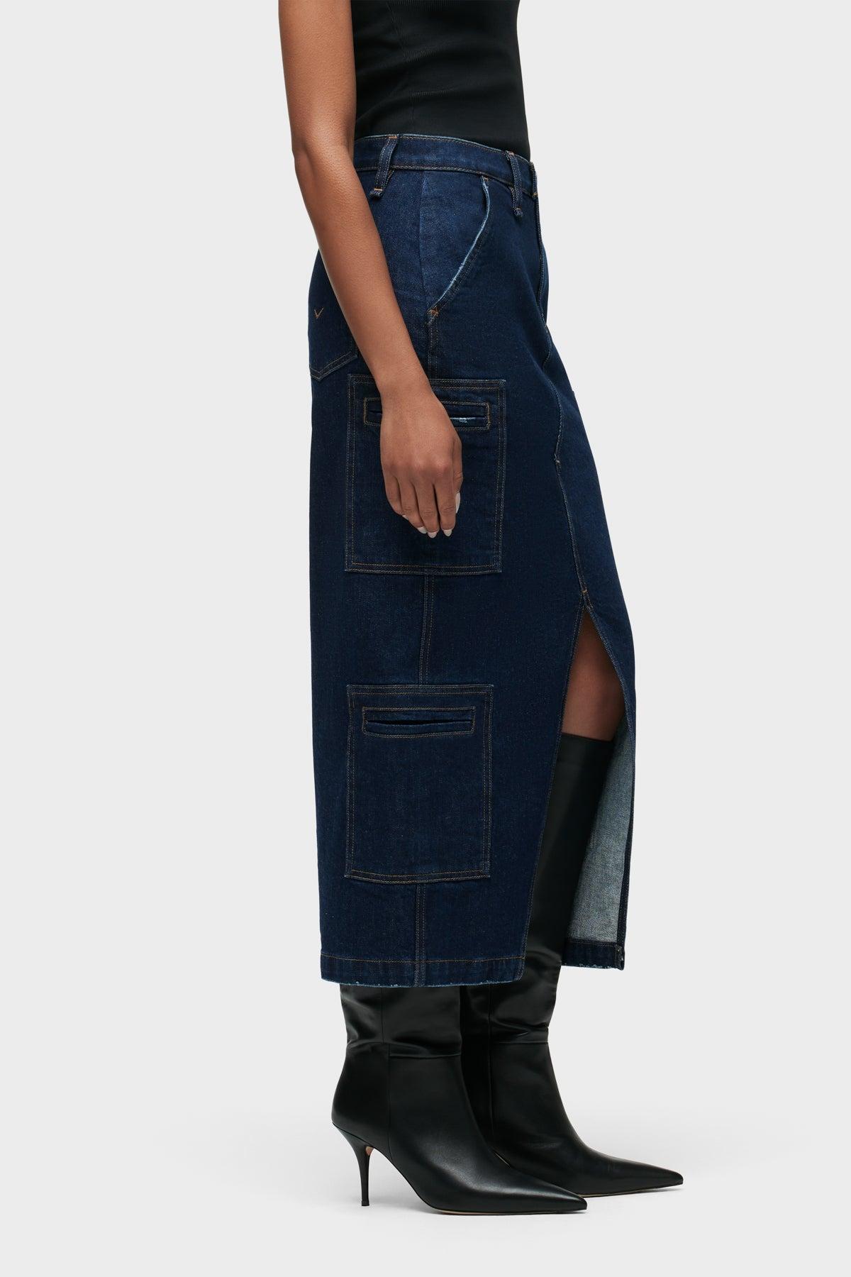 Plus Size Solid Button Up Gathered Wide Leg Pants Women Indigo Elegant Wide Leg Mid Rise Everyday Pants BloomChic 18-20/2X Product Image