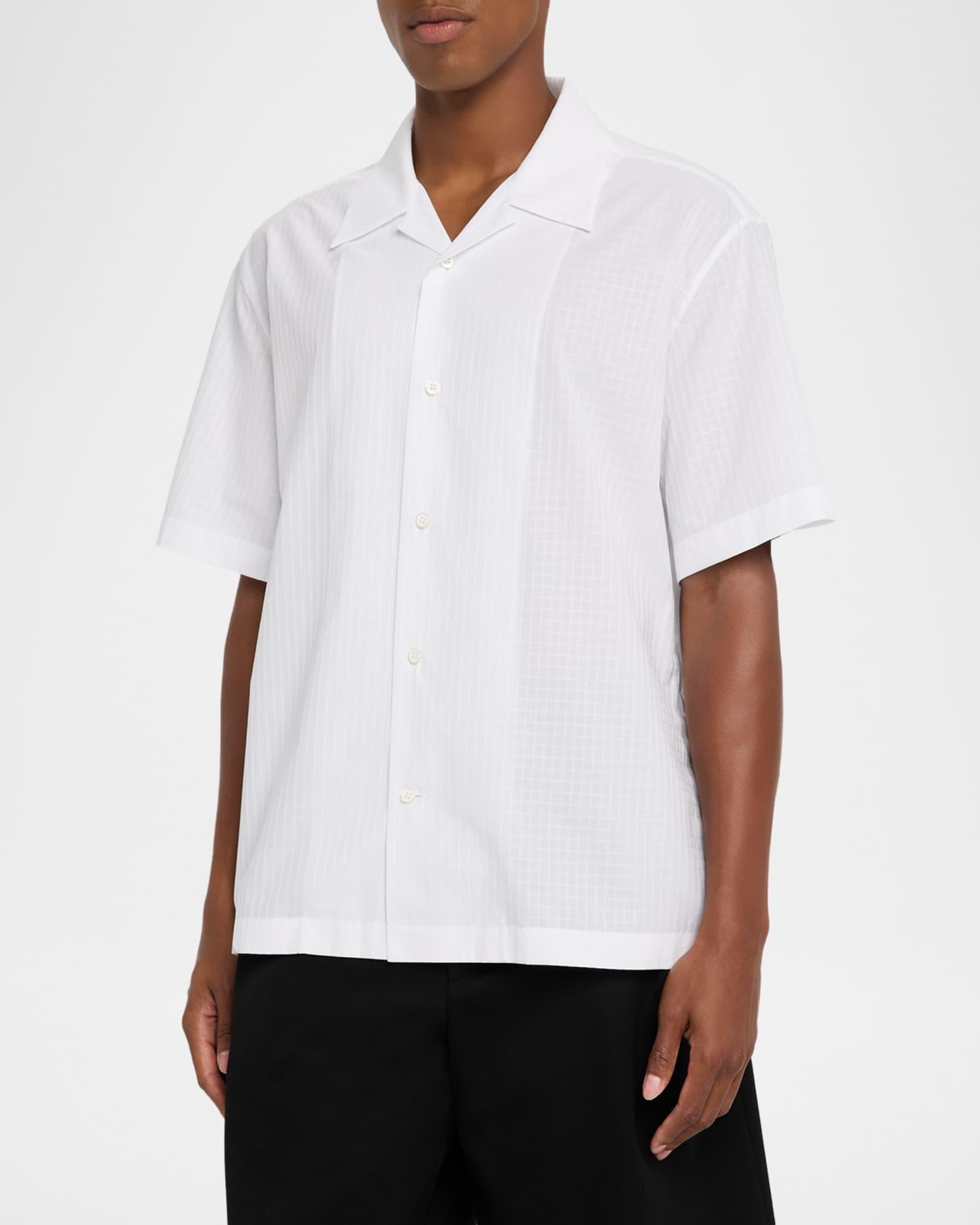 Men's Boxy Fit Grid Check Short-Sleeve Shirt Product Image