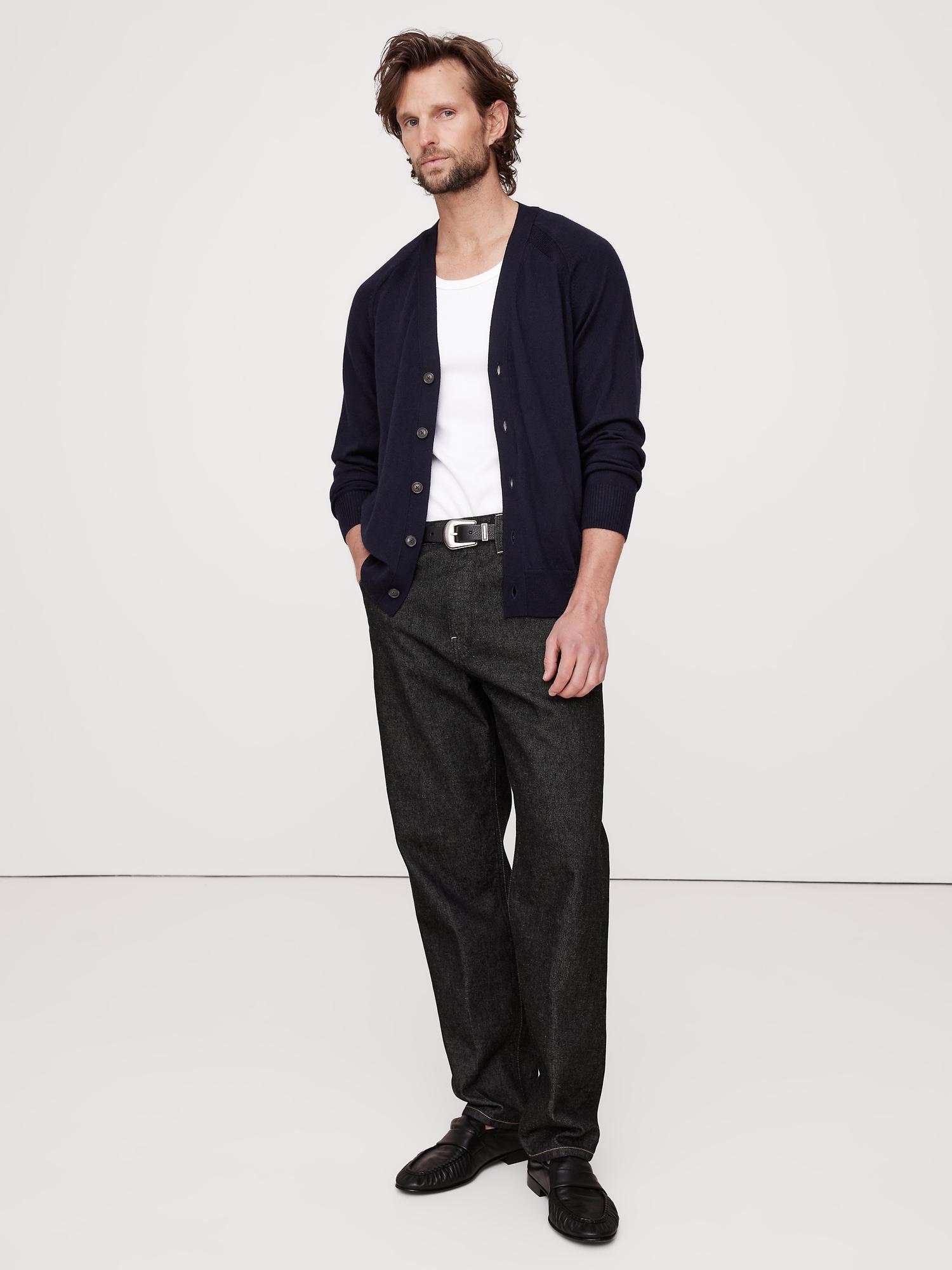 Italian Merino Cardigan Sweater Product Image