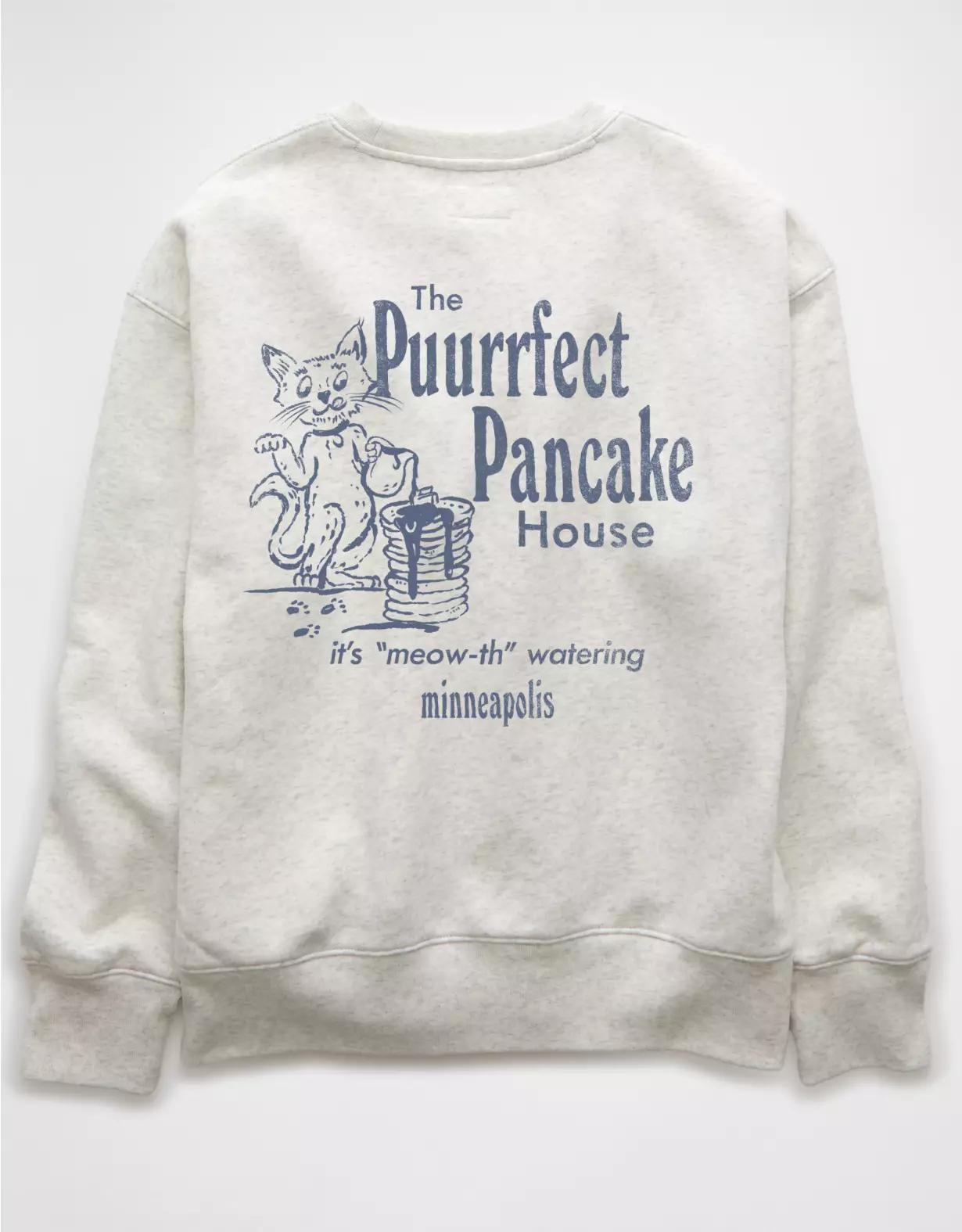 AE Everyday Luxe Destination Graphic Crew Neck Sweatshirt Product Image