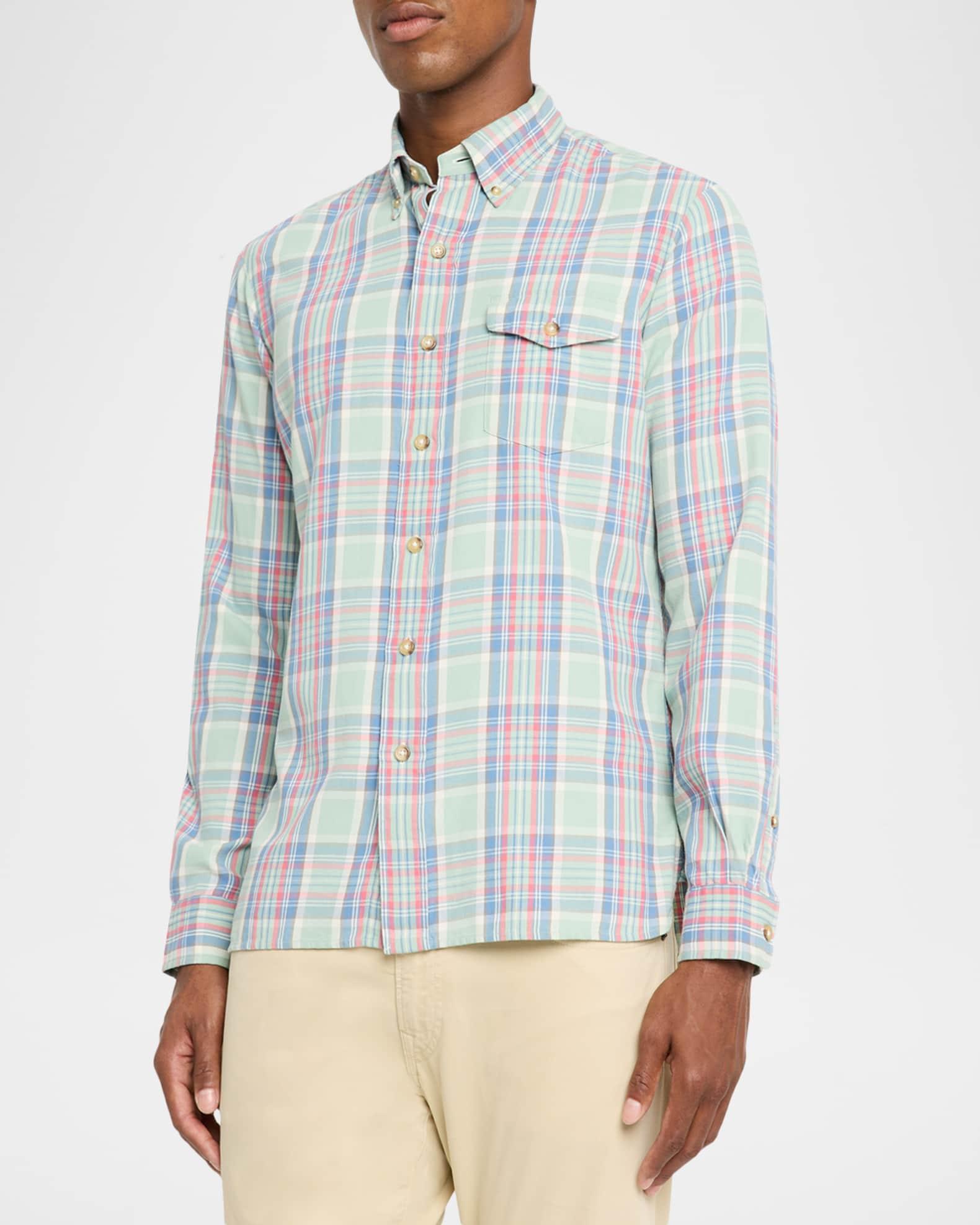 Men's Classic Fit Plaid Twill Shirt Product Image