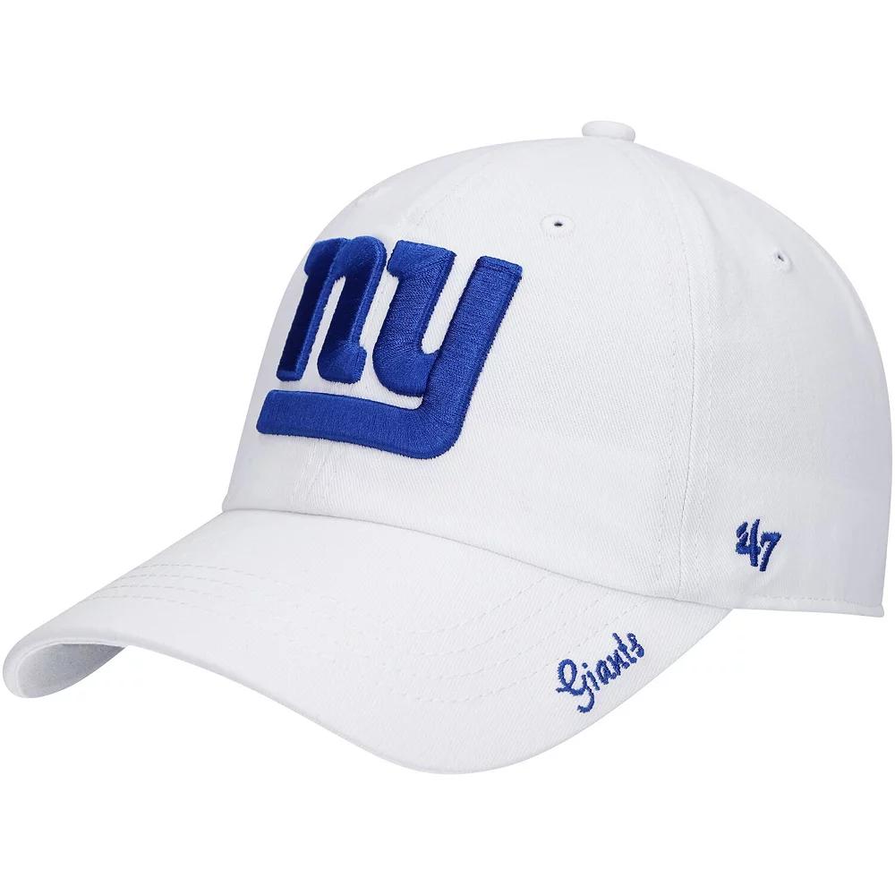 Women's '47 White New York Giants Miata Clean Up Logo Adjustable Hat Product Image